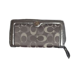 COACH Signature Gallery Zip Around Long Wallet